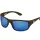 Mustad HP Occhiali da sole polarizzati - Black Frame, Smoke Lens With Blue Revo