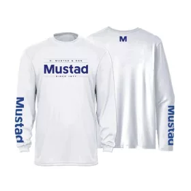   Mustad Light Grey Brand Longsleeve UV 3XL Maglietta a Maniche Lunghe