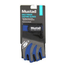 Mustad Half Finger Casting Gloves Guanto Senza Dita - M