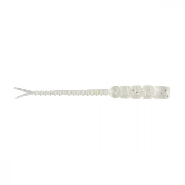 Mustad Aji Hellgramite 5,08cm Clear Luminous Silver Glitter Esca in plastica 12pz