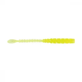   Mustad Aji Beaver Tail 6,35cm Clear Chartreuse Esca in plastica 12pz