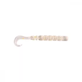   Mustad Aji Curly Tail 6,35cm Clear Rainbow Glitter Esca in plastica 12pz