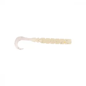   Mustad Aji Curly Tail 6,35cm White Luminous Esca in plastica 12pz