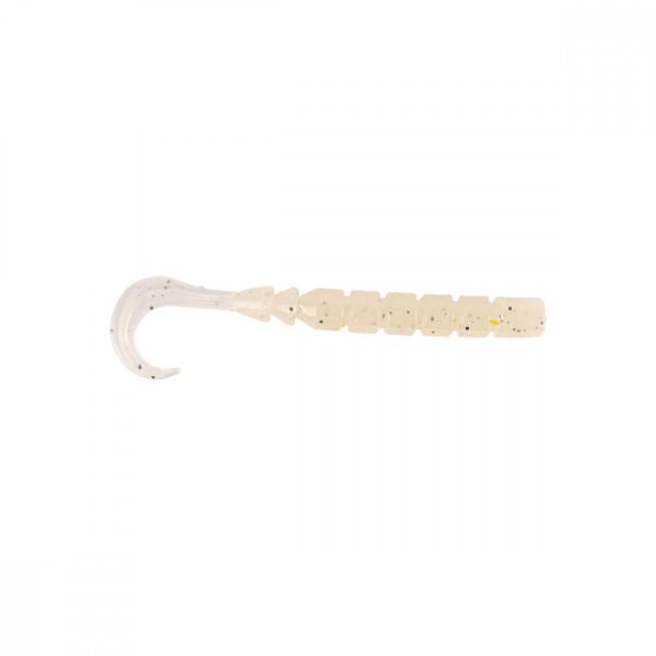 Mustad Aji Curly Tail 6,35cm White Luminous Esca in plastica 12pz