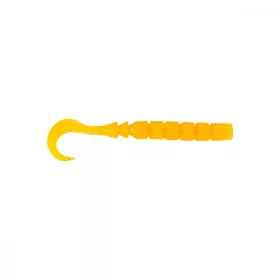   Mustad Aji Curly Tail 6,35cm Orange Luminous Esca in plastica 12pz