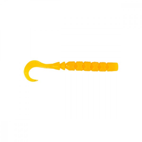 Mustad Aji Curly Tail 6,35cm Orange Luminous Esca in plastica 12pz