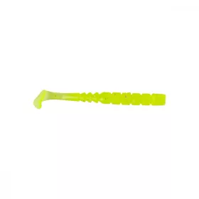   Mustad Aji Paddle Tail 5,08cm Clear Chartreuse Esca in plastica 12pz