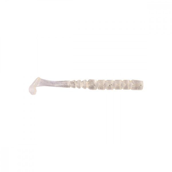 Mustad Aji Paddle Tail 5,08cm Clear Luminous Silver Glitter Esca in plastica 12pz