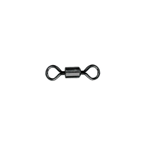 Mustad Rolling Swivel Round Eye 14 Black Nickel Forgó 10db