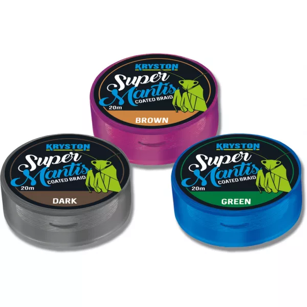 Kriston Super Mantis Coated Braid 25lbs 20m 0.44mm Verde Trecciato per terminale-Verde