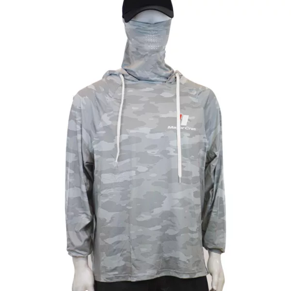 Major Craft Sun Protection Hoodie Grigio Chiaro Resistente UV Top con Cappuccio 3XL