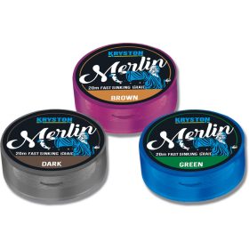   Kriston Merlin Fast Sinking Supple Braid 25Lbs 20m 0.44mm Marrone scuro Trecciato per terminale-Marrone scuro