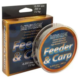   Mivardi Carp&Feeder 0,185mm 200m Marrone scuro Lenza principale monofilo
