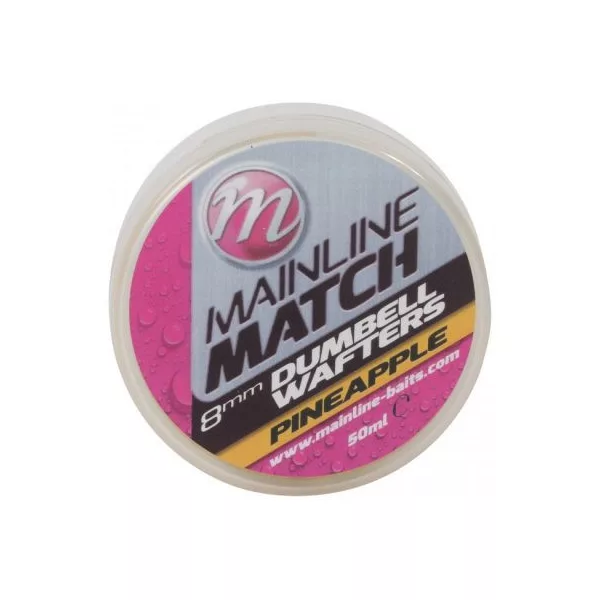 Mainline Match Dumbell Wafters 8mm - Giallo - Ananas - wafters esca per amo