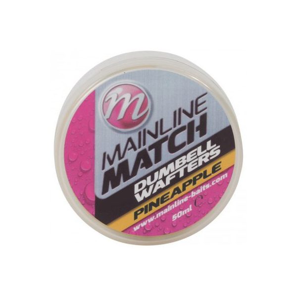 Mainline Match Dumbell Wafters 10 mm - Yellow - Pineapple - esca wafters