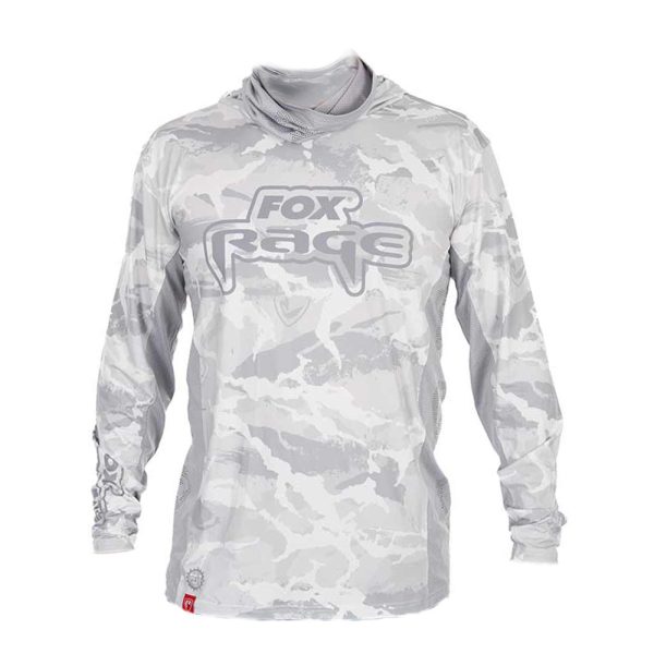 Fox Rage UV Hooded Light Camo Top Felpa con cappuccio 2XL