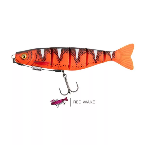 Fox Rage Pro Shad Jointed Loaded 14cm UV Red Wake Esca Morbida