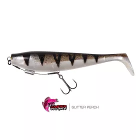   Fox Rage Zander Pro Shad 18cm Loaded UV Glitter Perch Esca in gomma