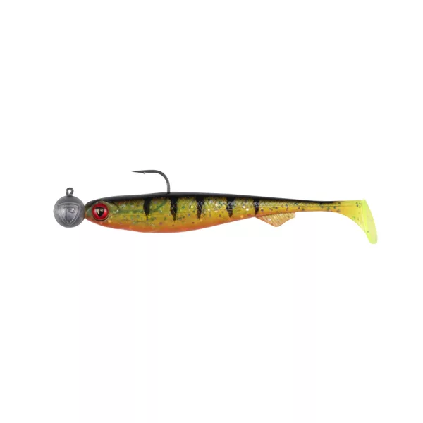 Fox Rage Bulk Loaded Slick Shads UV Perch 9cm 2/0 10gr Esca in plastica