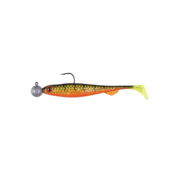 Fox Rage Bulk Loaded Slick Shads UV Natural Perch 11cm 3/0 12gr Esca in plastica