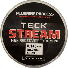 Colmic Teck Stream 50m 0,145mm Filo da finale Monofilamento