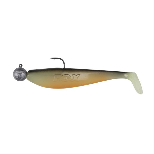 Fox Rage Bulk Loaded Zander Pro Shads UV Hot Olive 10cm 4/0 10gr Esca artificiale