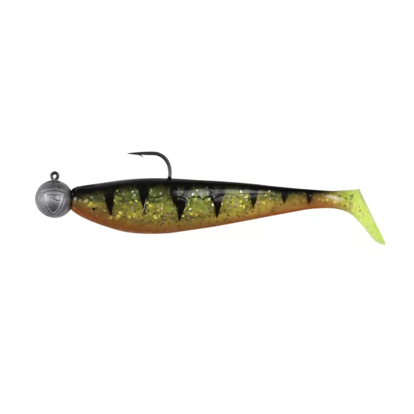 Fox Rage Bulk Loaded Zander Pro Shads UV Perch 12cm 4/0 50gr Esca artificiale