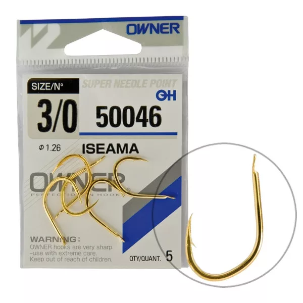 Owner Iseama Gold 50046 4 Ami da carpa con ardiglione a paletta 10pz