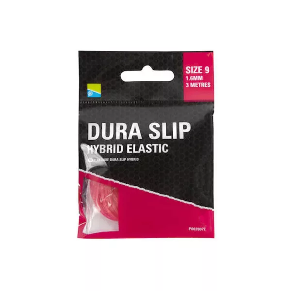 Preston Dura Slip Hybrid Elastic - Taglia 9 Gomma per canna da roubaisienne 1,6mm/3m