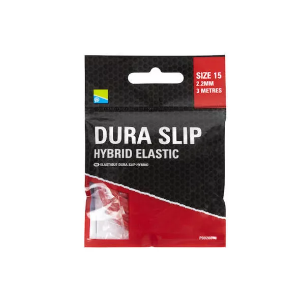 Preston Dura Slip Hybrid Elastic - Taglia 15 Gomma per canna da roubaisienne 2,2mm/3m