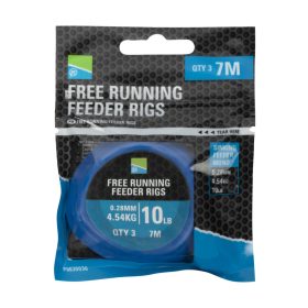   Preston Free Running Feeder Rigs Terminali a corsa libera 0,28mm, 7m (3 pz)