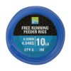 Preston Free Running Feeder Rigs Terminali a corsa libera 0,28mm, 7m (3 pz)