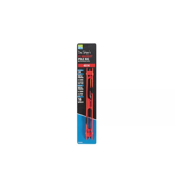 Preston F1 Maggot Pole Rig Montatura Completa per Roubasienne 4x14