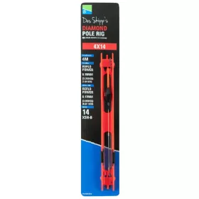   Preston 4x14 Diamond Pole Rig Attrezzatura pronta per canna fissa