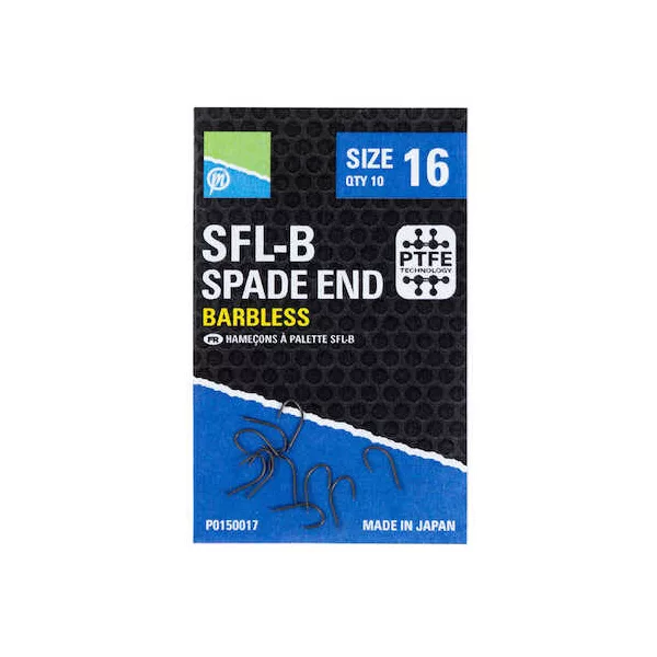 Preston SFLB Hooks Size 16 Spade End Amo da breme