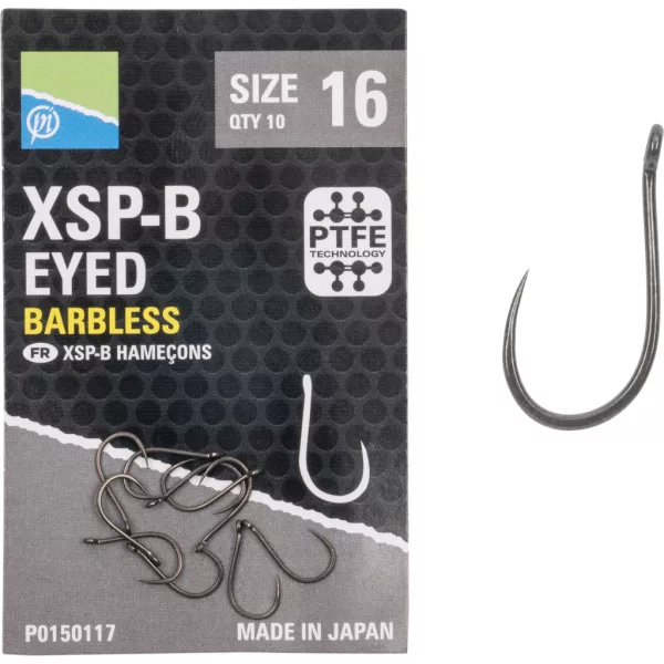 Preston XSP-B Eyed 16 Füles, Szakáll Nélküli Horog 10db