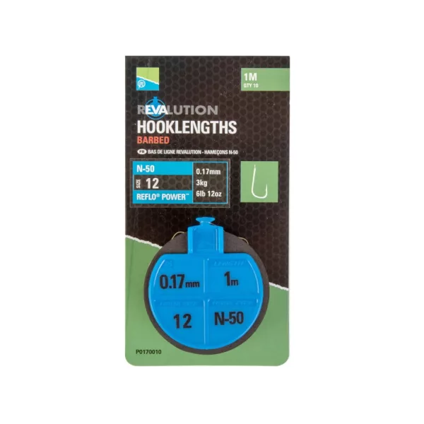 Preston Revalution Hooklengths N50 Size 12