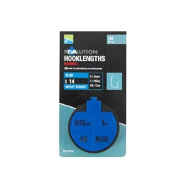   Preston Revalution Hooklengths N20 Monofil Amo Pre-legato Size 18