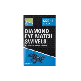  Preston Diamond Eye Match Swivels Moschettone girevole Size 14