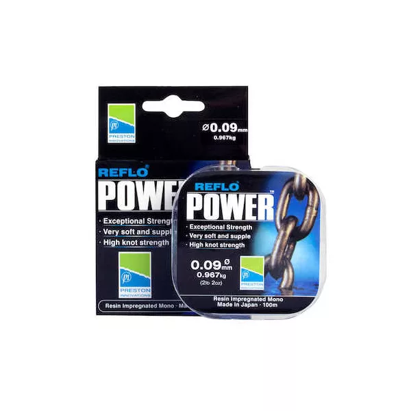 Preston Reflo Power 100m 0,08mm Filo da pesca per terminali