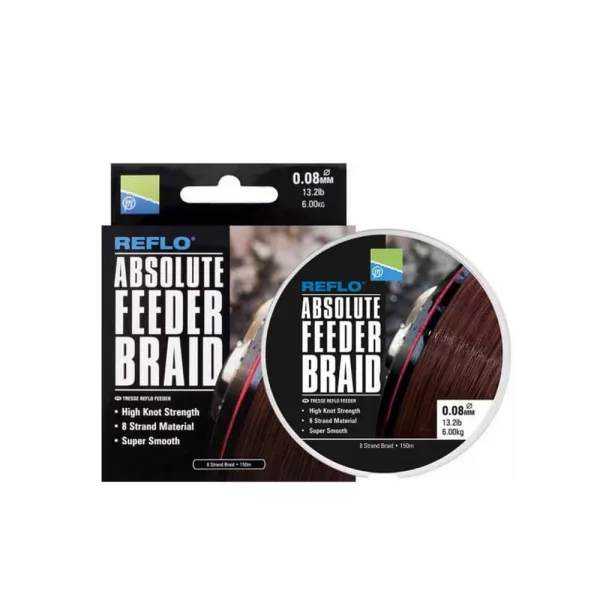 Preston Absolute Feeder Braid Filo Principale Trecciato da Feeder 0,12mm