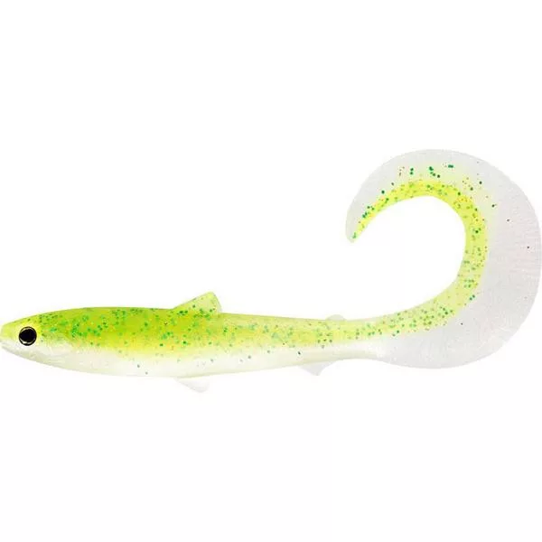 WESTIN BullTeez Curltail 8cm 3g Sparkling Chartreuse Box con 60 pz. Esche artificiali in plastica