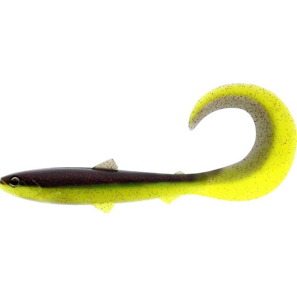 WESTIN BullTeez Curltail 14cm 15g Black/Chartreuse Scatola con 35pz Esche artificiali in plastica
