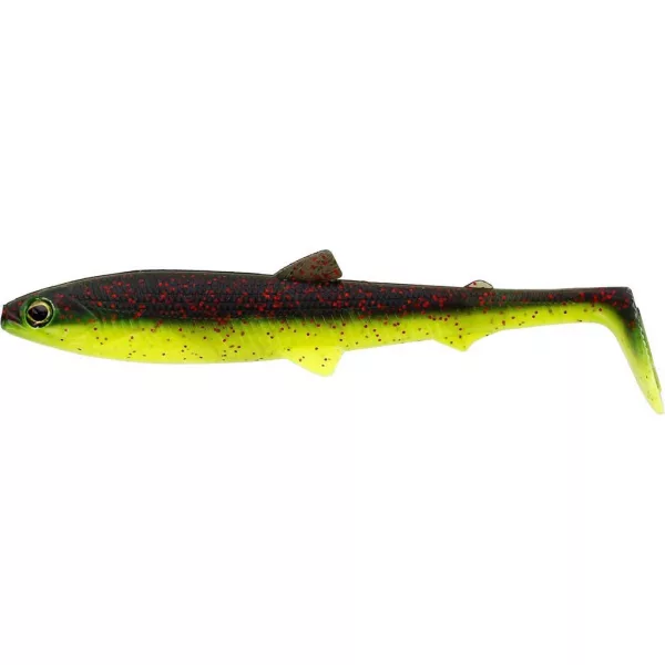 WESTIN BullTeez Shadtail 9,5cm 7g Black/Chartreuse 2pcs Esca artificiale in plastica