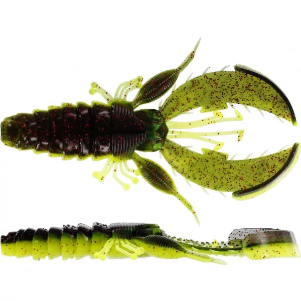WESTIN CreCraw Creaturebait 14cm 32g Nero/Chartreuse 2pz Esca artificiale in plastica