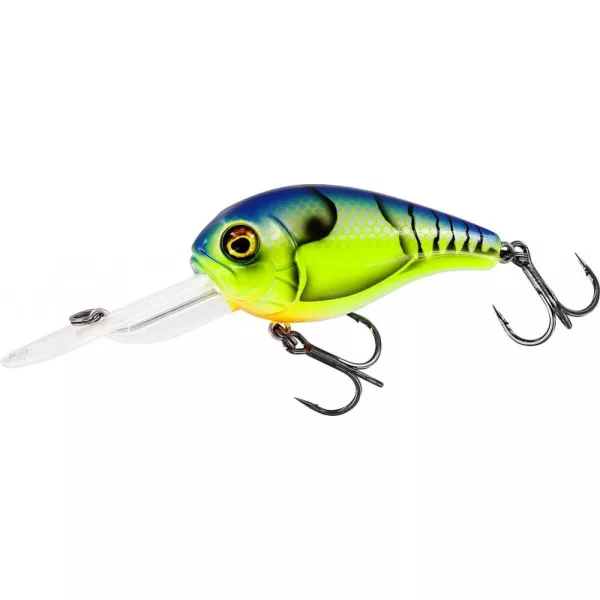WESTIN MegaBite DR Crankbait 6cm 19g Galleggiante Gambero Blu Chartreuse Wobbler