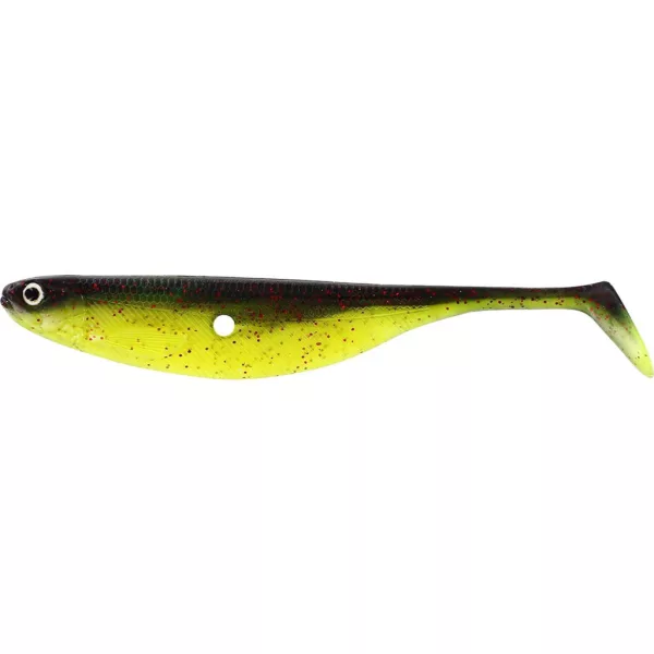 WESTIN ShadTeez Hollow 8cm 4g Black/Chartreuse Box con 50 pz esca artificiale in plastica