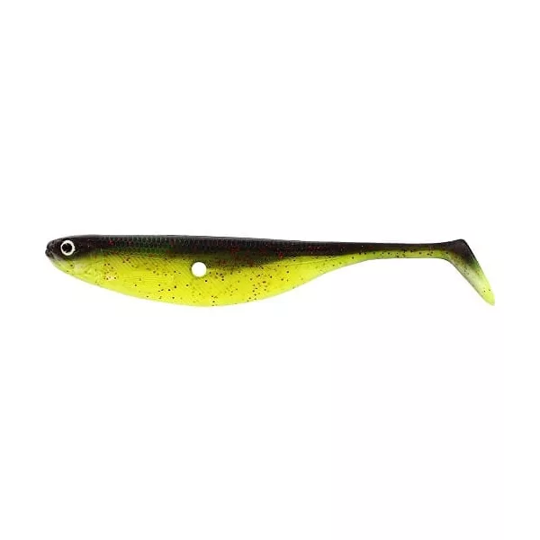 WESTIN ShadTeez Hollow 12cm 9g Black/Chartreuse Box con 42 pz Esca artificiale in plastica
