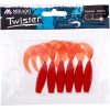 Mikado Twister 64mm Esche artificiali in gomma rosse 6pz