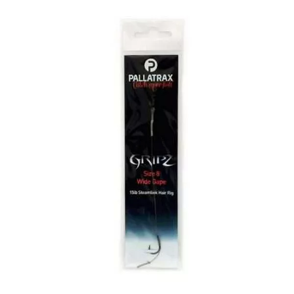 Pallatrax Gripz Wide Gape Hair Rigs 8 15lb Steamlink Amo Pre-legato Monofilo